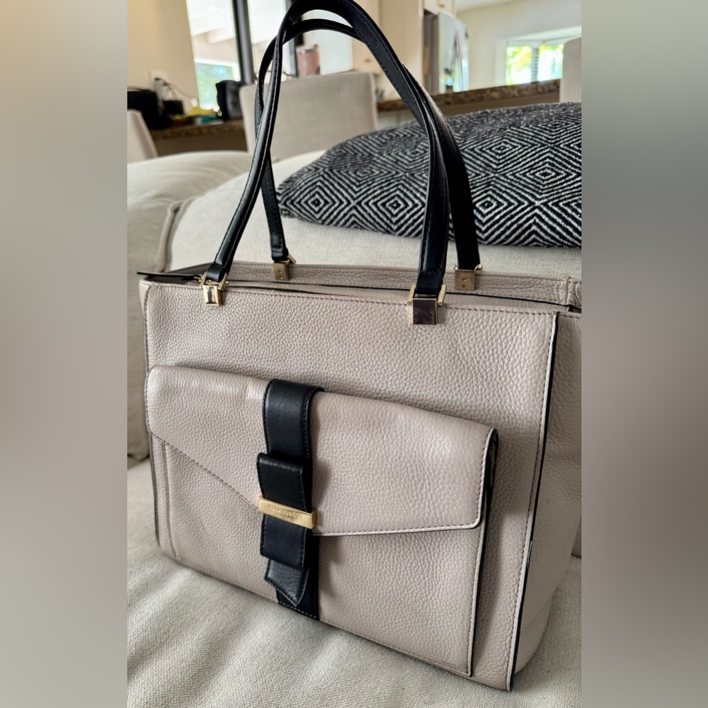 Kate Spade Parchment Drive Janise Pebbled Leather Tote